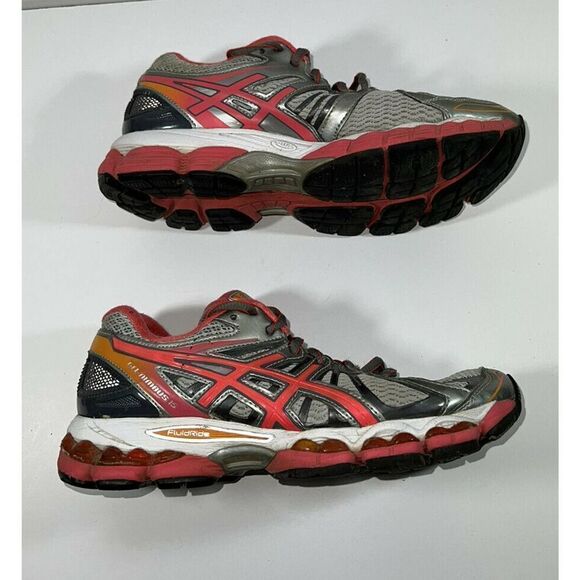 ASICS GEL-Nimbus 15 Womens Size 6 Gray Pink Orange Running Shoes Excellent Cond - Picture 3 of 8